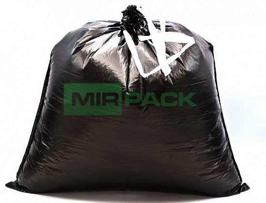 Пакеты для мусора 35 литров с завязками, 18 мкм, ПНД, в рулоне 15 штук, черные, 50х60 см - Вид 3